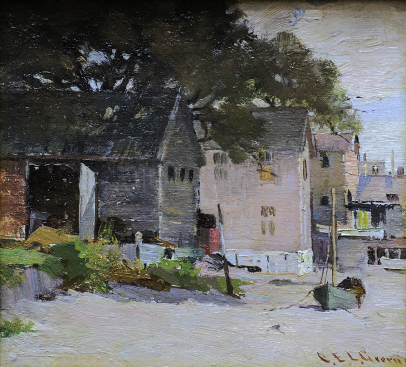 charles-edwin-lewis-green-fishermens-houses-mcdougall-fine-arts